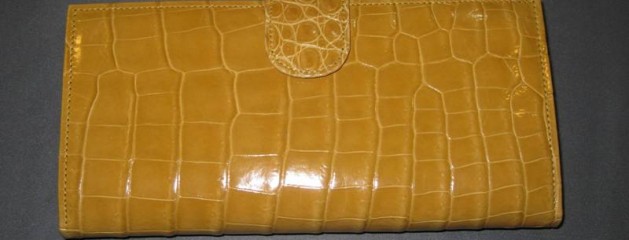 Crocodile Cardholder (Glazed Mustard)