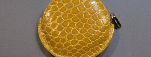 Crocodile Coin Purse Glazed Mustard