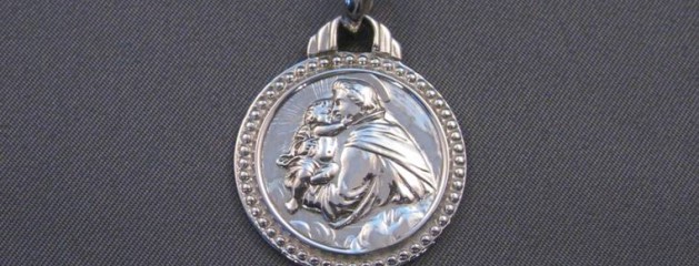 Sterling Silver San Antonio de Padua Pendant