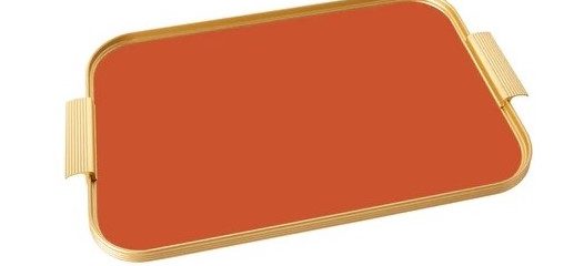 Kaymet Gold Burnt Orange Tray